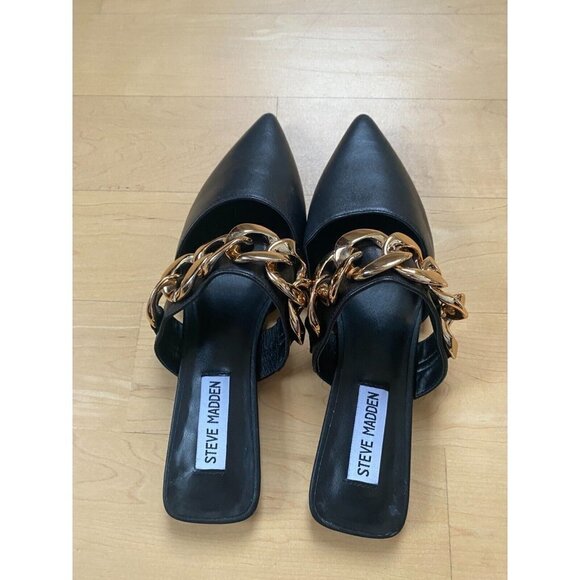 Steve madden BNWT "fancied" pointy toe chain slip on mule women NEW - Picture 8 of 8